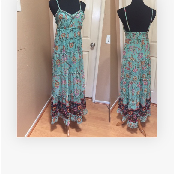 Patrons of Peace Dresses & Skirts - Blue print Maxi dress